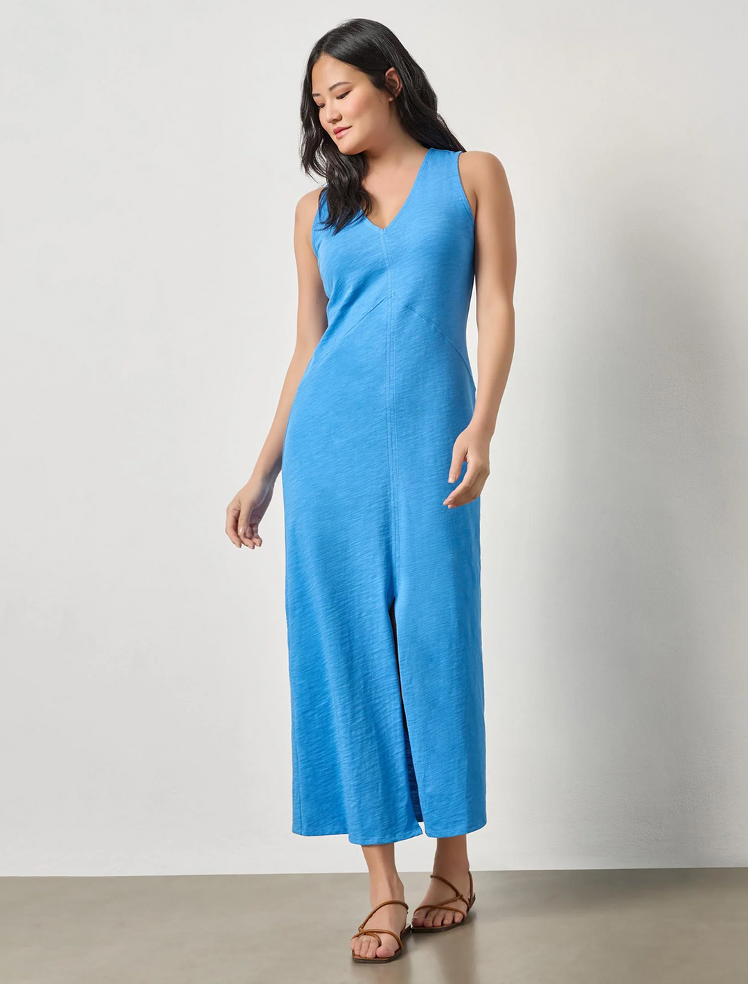 v-neck maxi dress in regatta