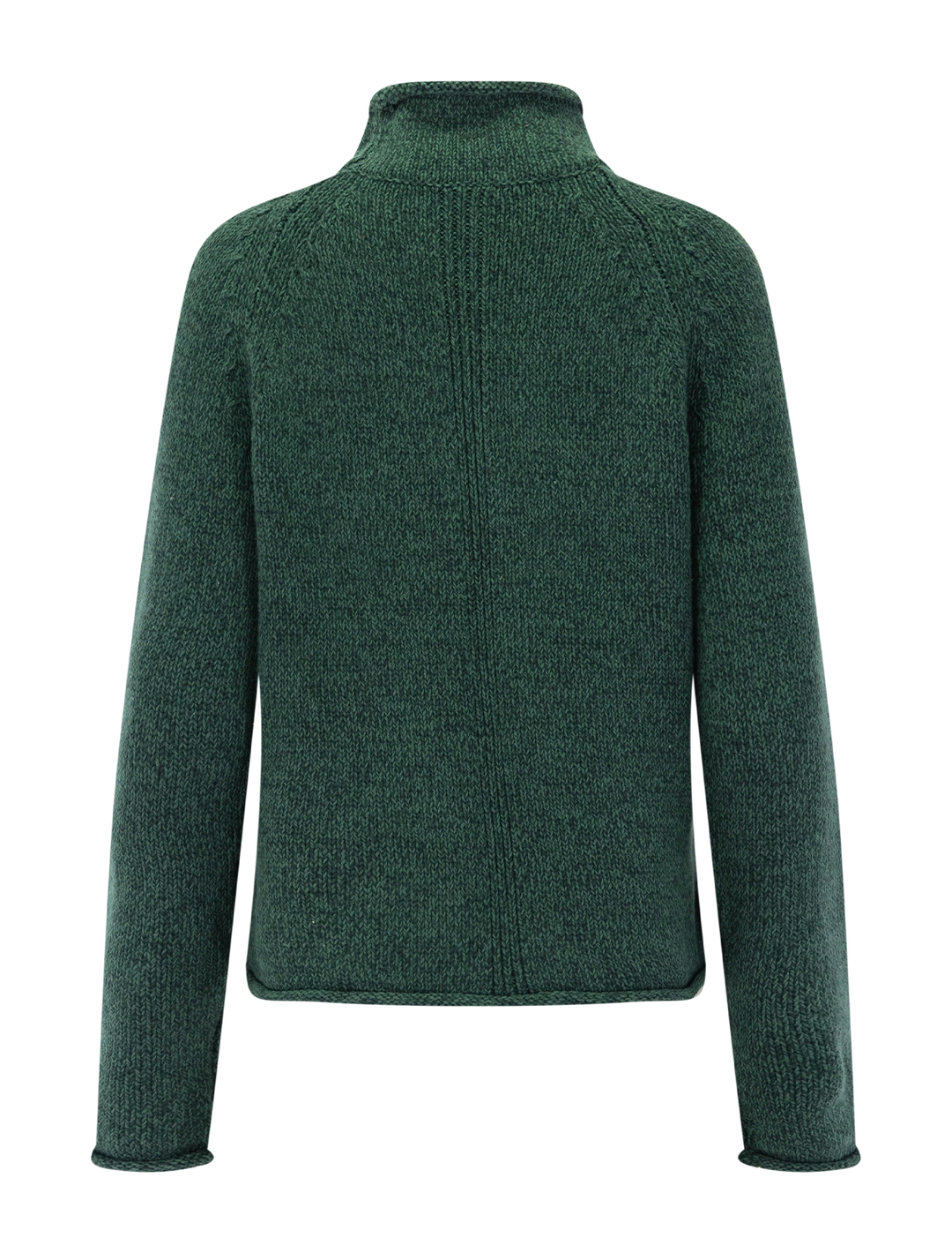 eastport cotton rollneck sweater in marled spruce