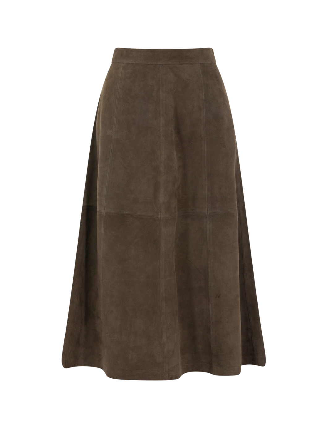 suede wolfe skirt in olive