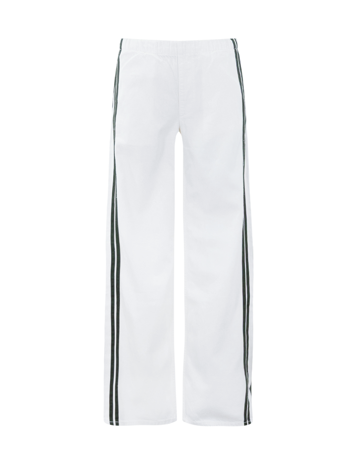 logan pull on track pant in white sport