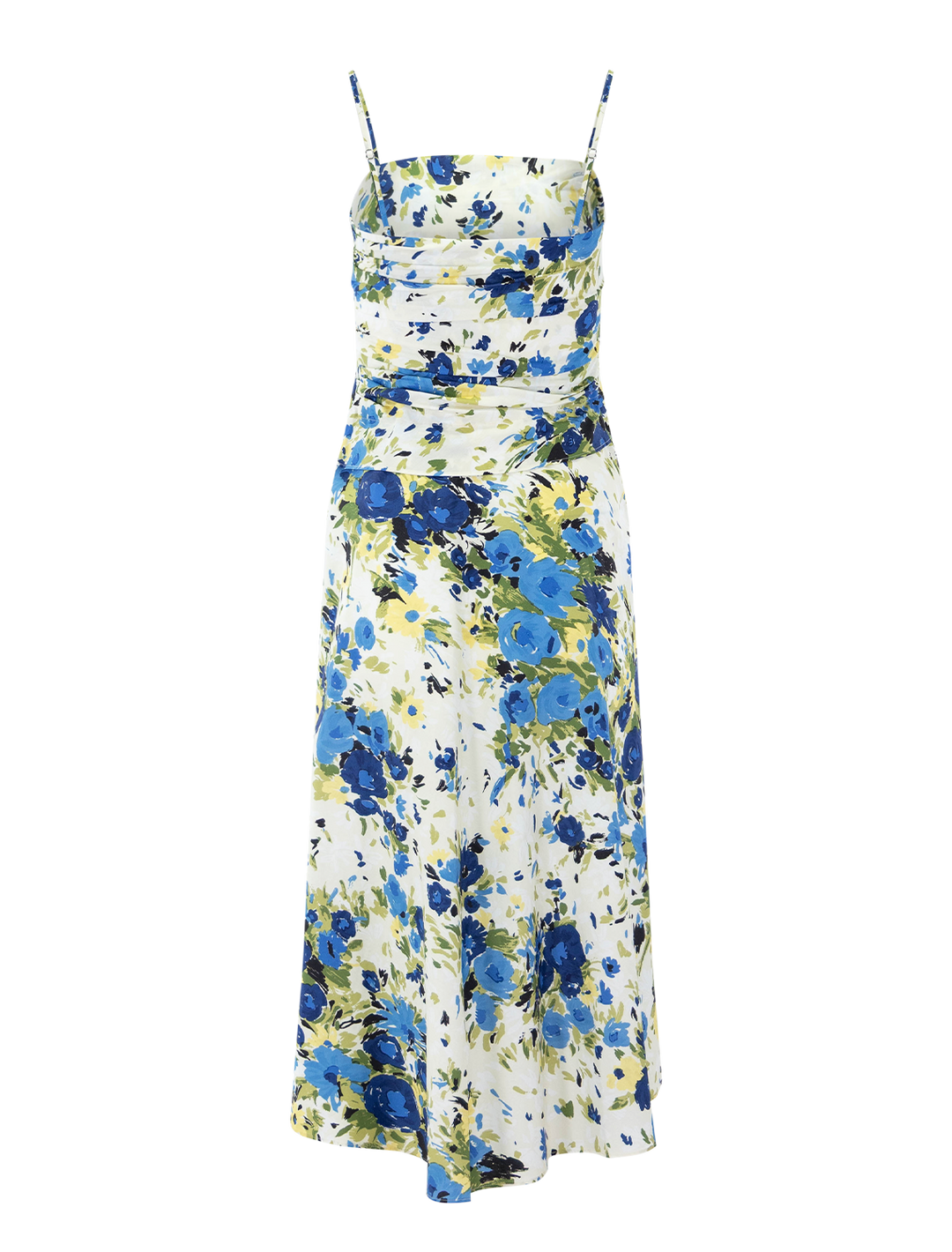 peyton dress in butter and capri blue floral