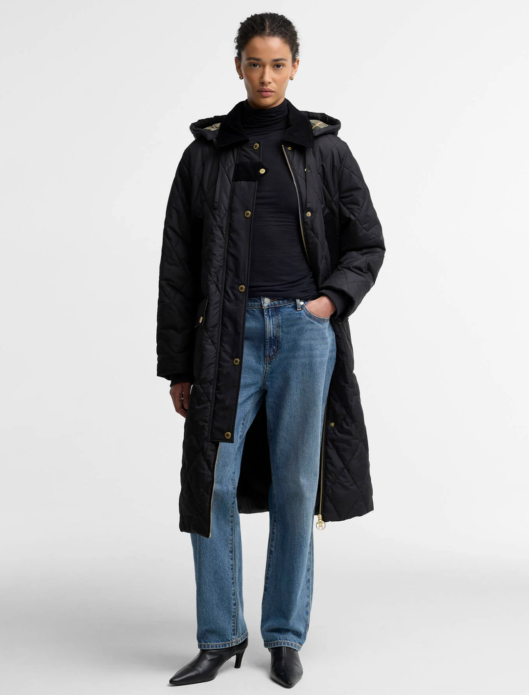 rudson quilted jacket in black