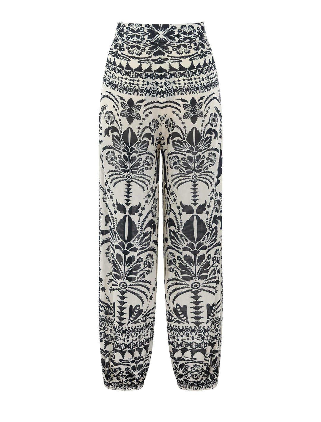 harem trouser in ivory batik