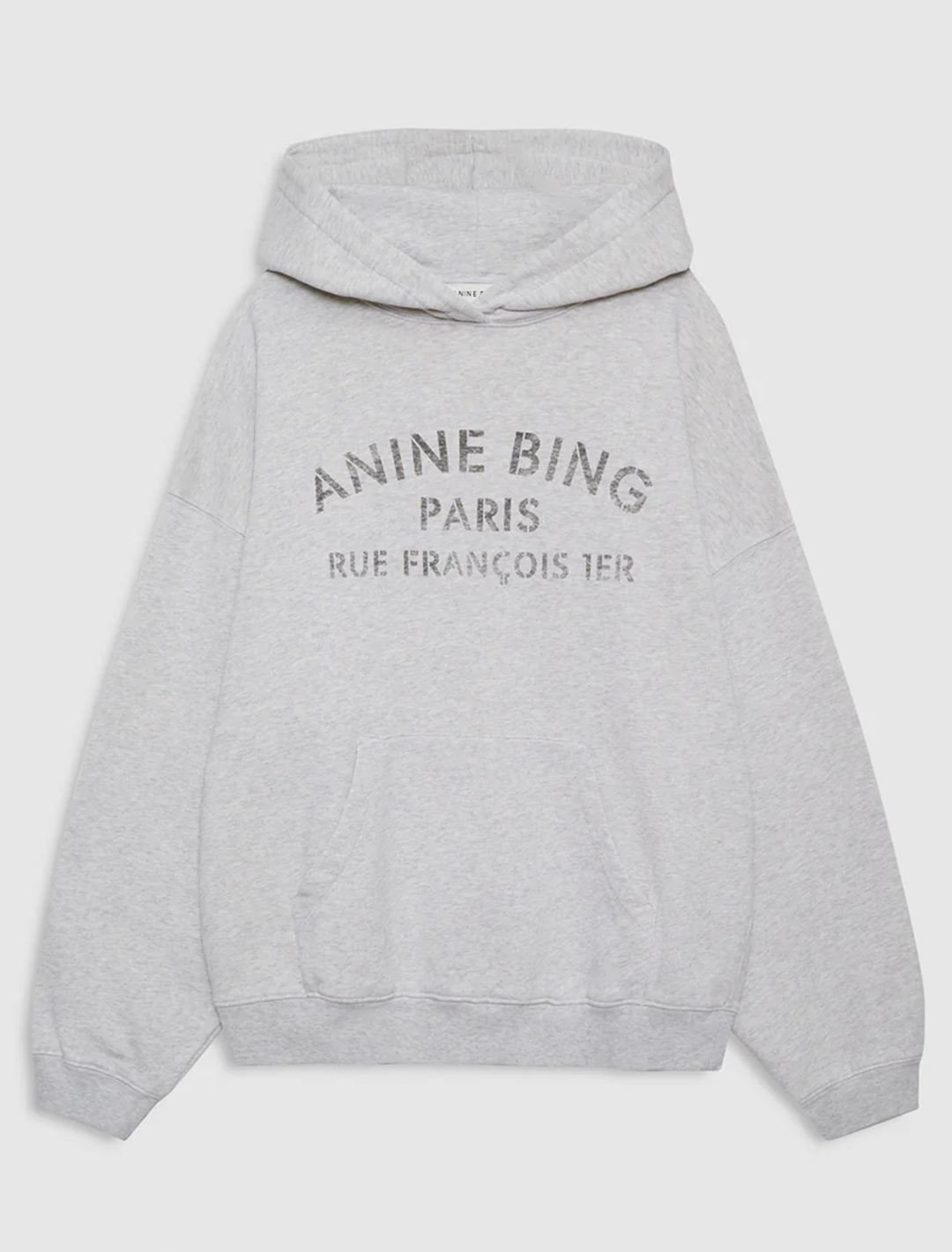 harvey sweatshirt in paris stencil in heather grey