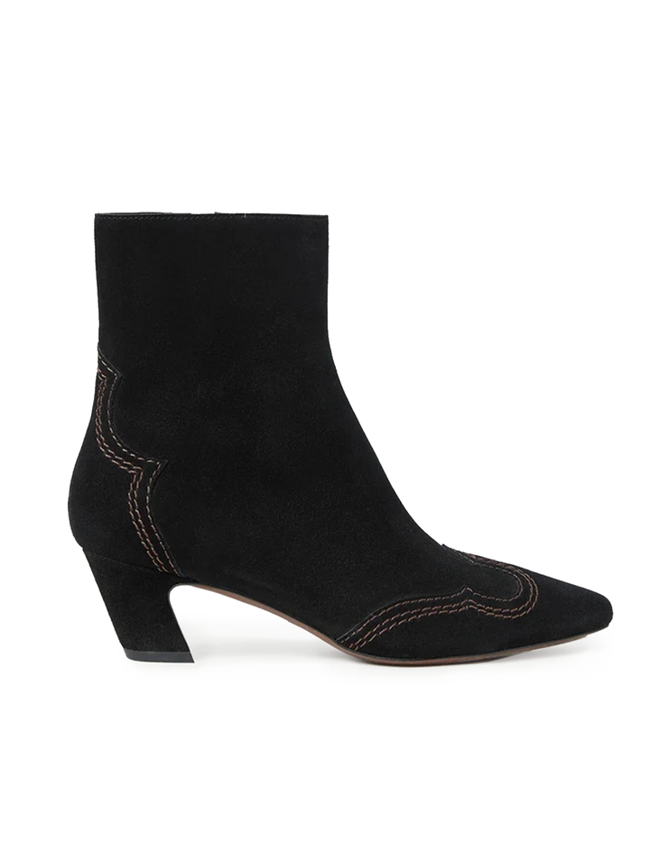 aspen booties in black suede