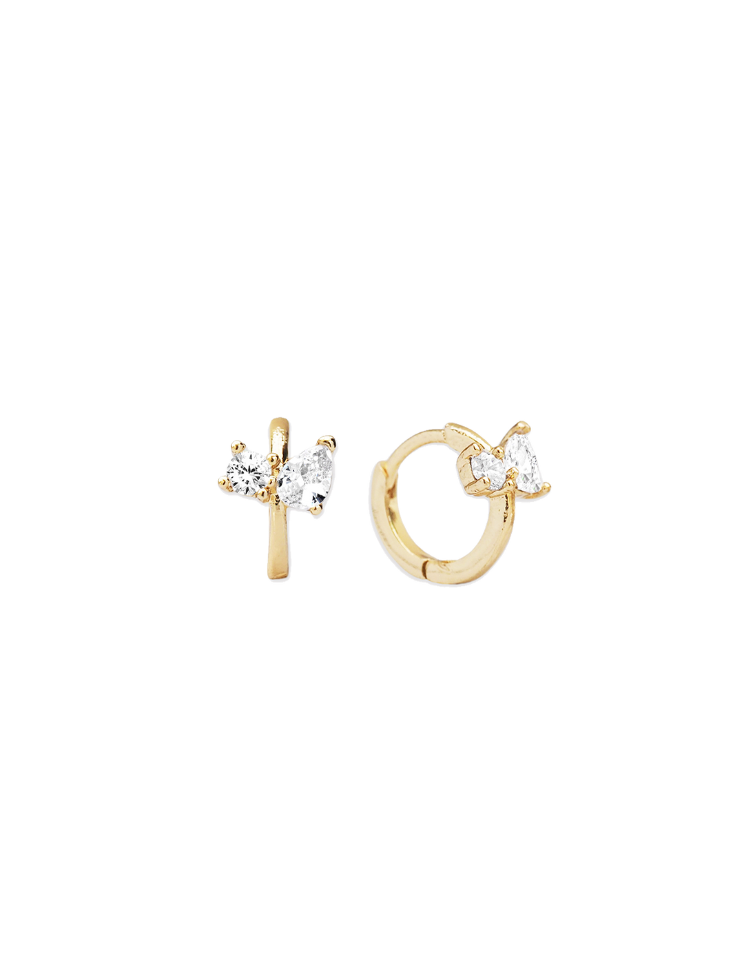 double cz mini huggie