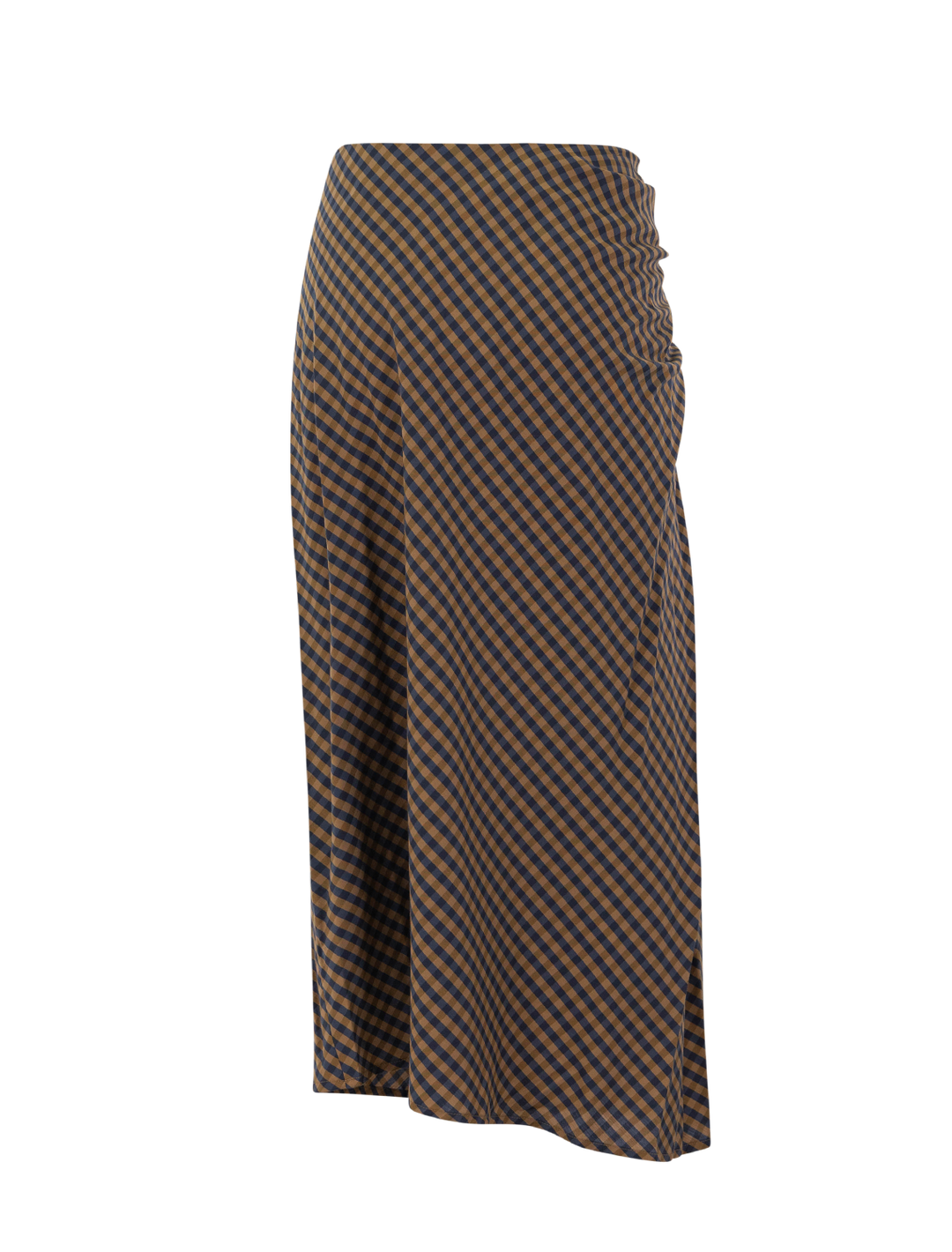 jean skirt in pecan and navy