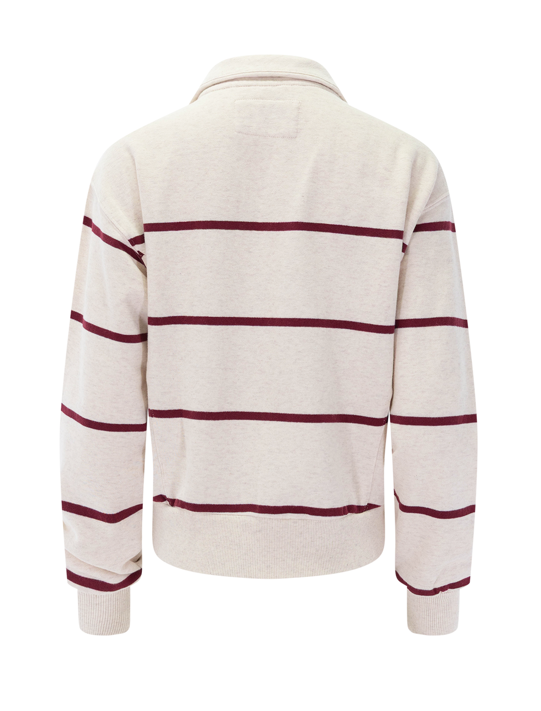 cloud 9 fleece half zip in oatmeal stripe