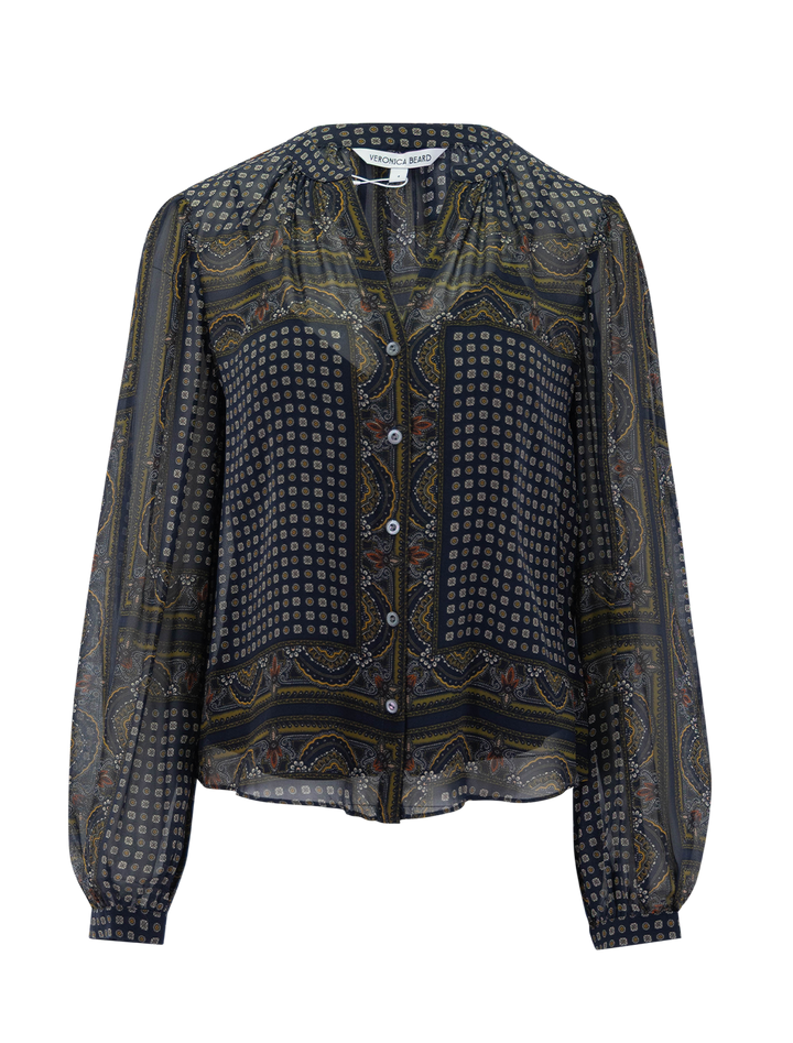 v-neck ashlynn blouse in navy