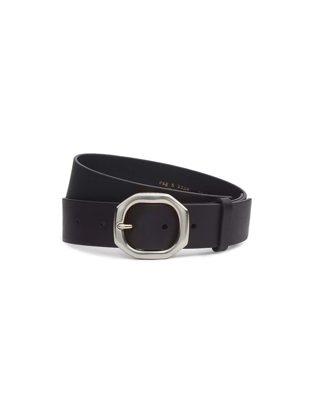 audrey belt in black and silver