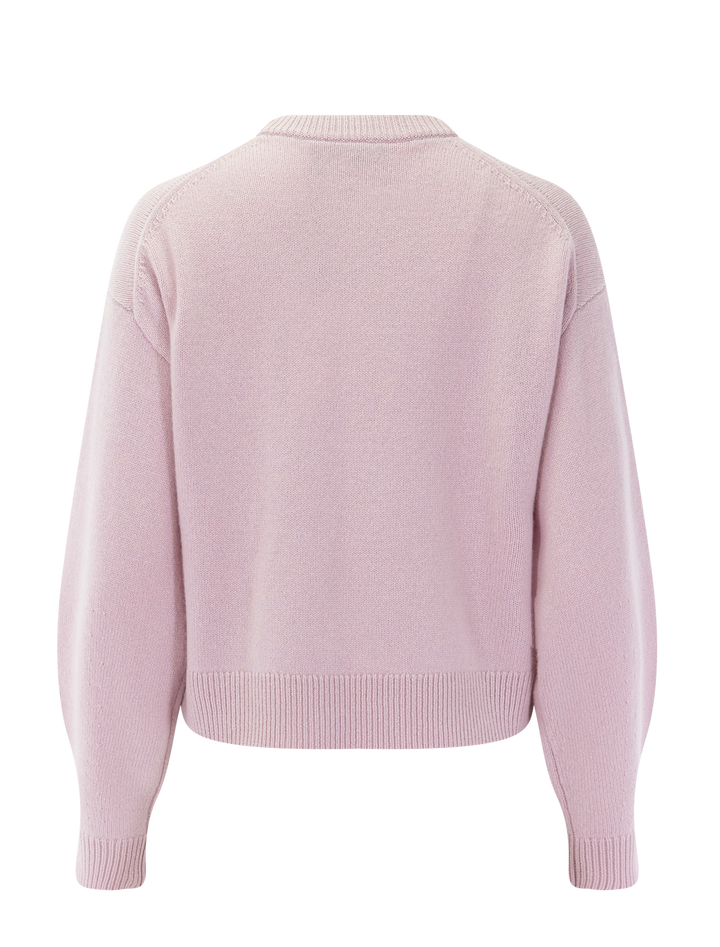 cashmere pullover sweater in rose mauve