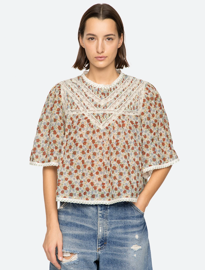 viera print blouse