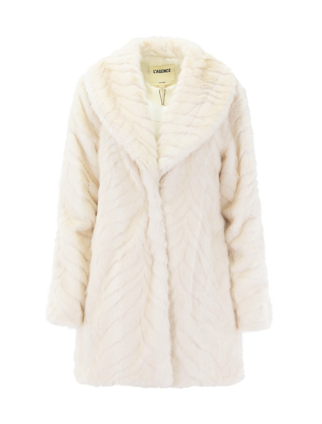 toira faux fur coat in champagne