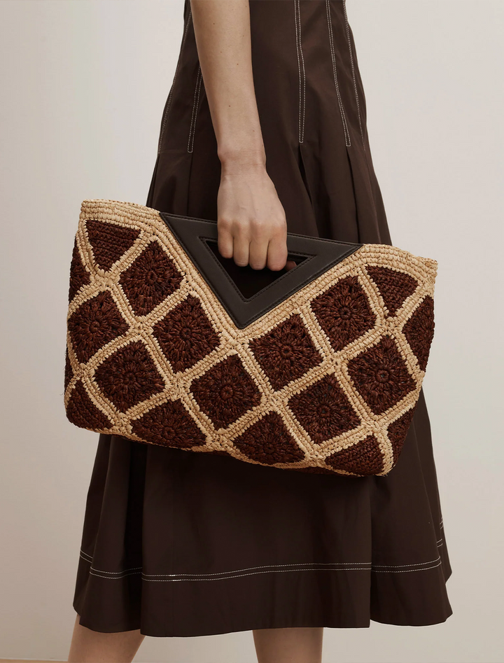 crochet raffia vesper bag