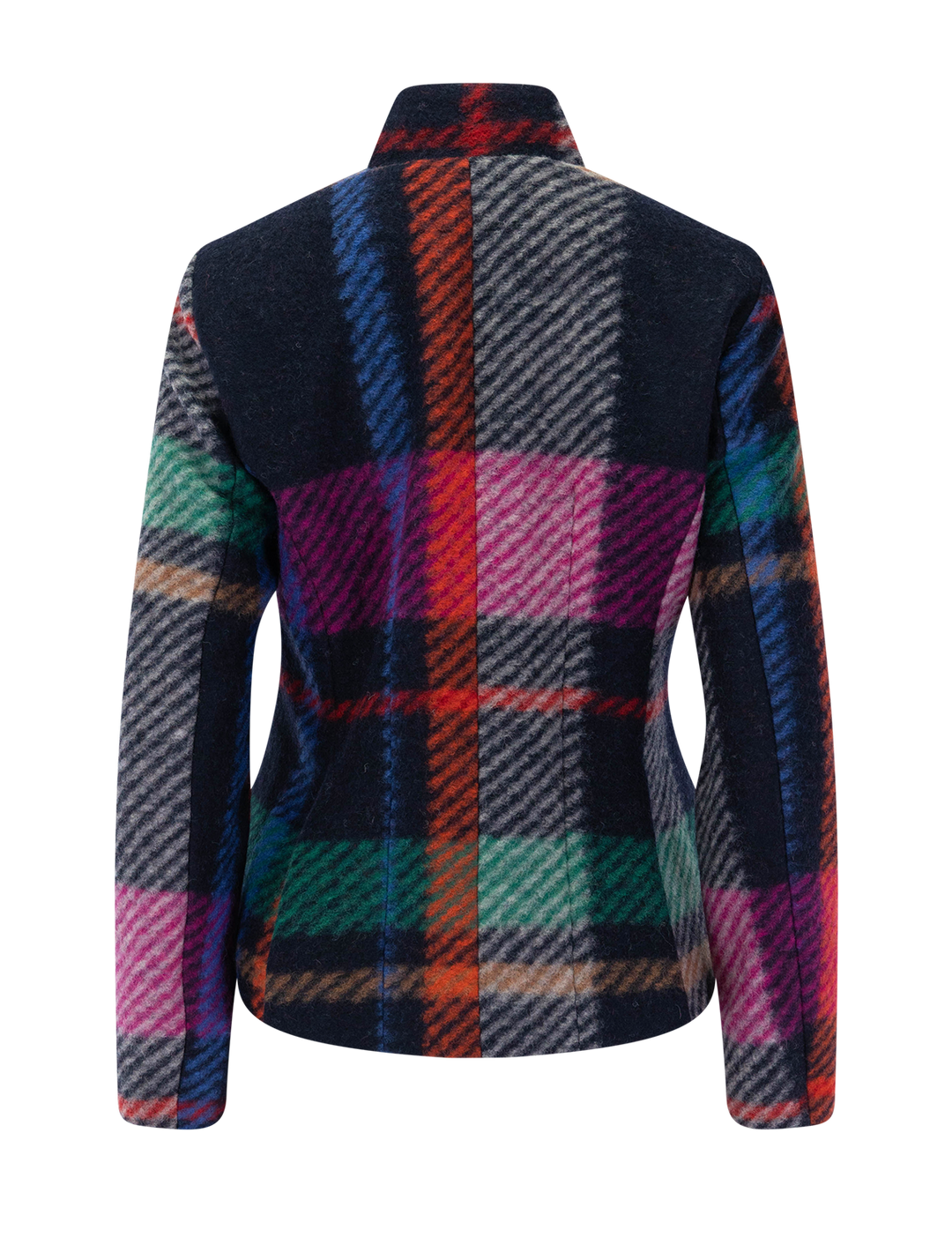 dori blazer in colorblock plaid
