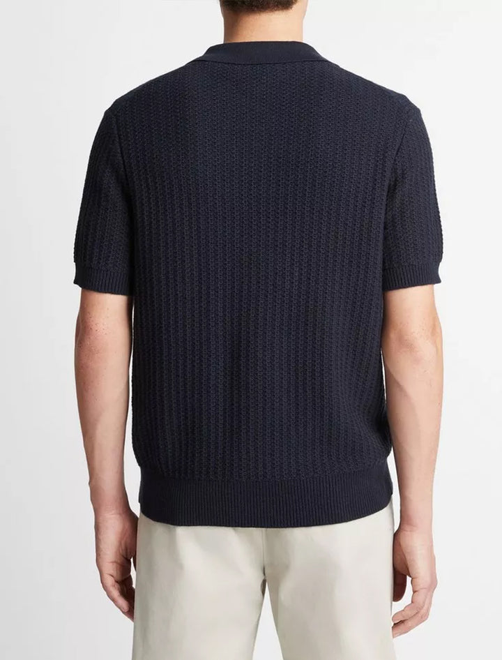 mens crafted rib s/s johnny collar sweater in coastal (3)