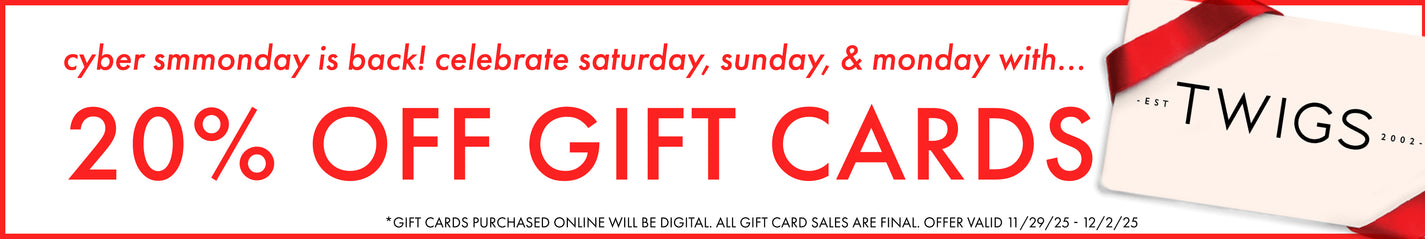 cyber ssmonday is back, 20% off giftcards