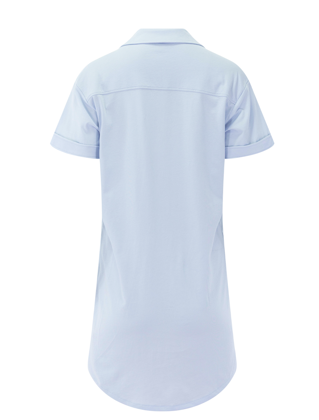 organic easy shirt dress in hydrangea