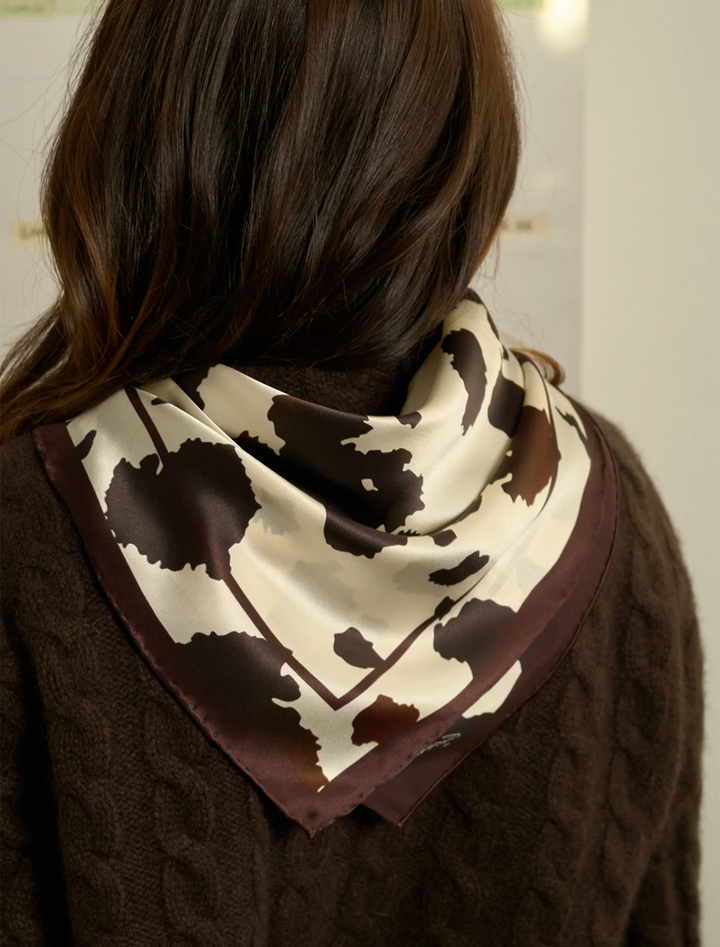 spot chic bandana in cow print