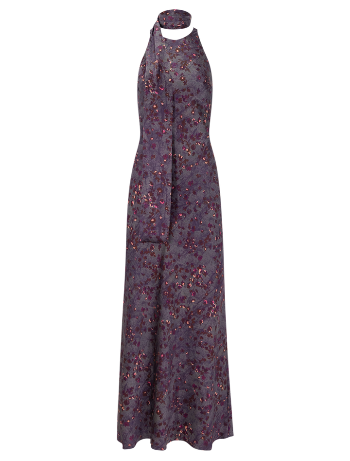 jaiden dress in feather grey print