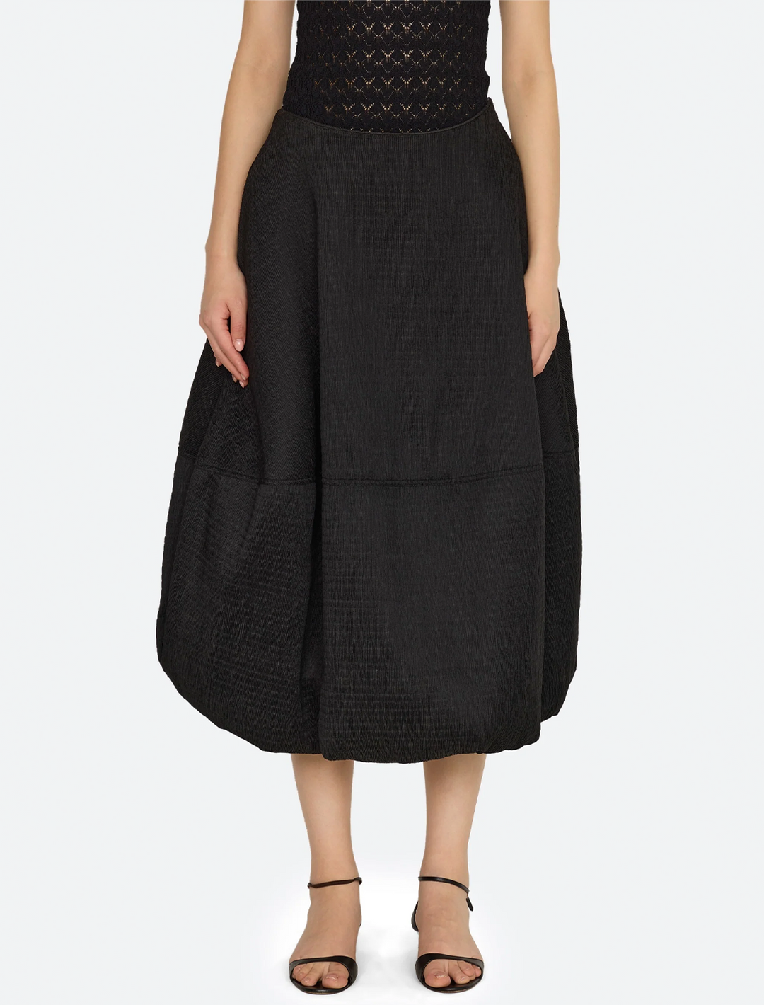 evora bubble midi skirt