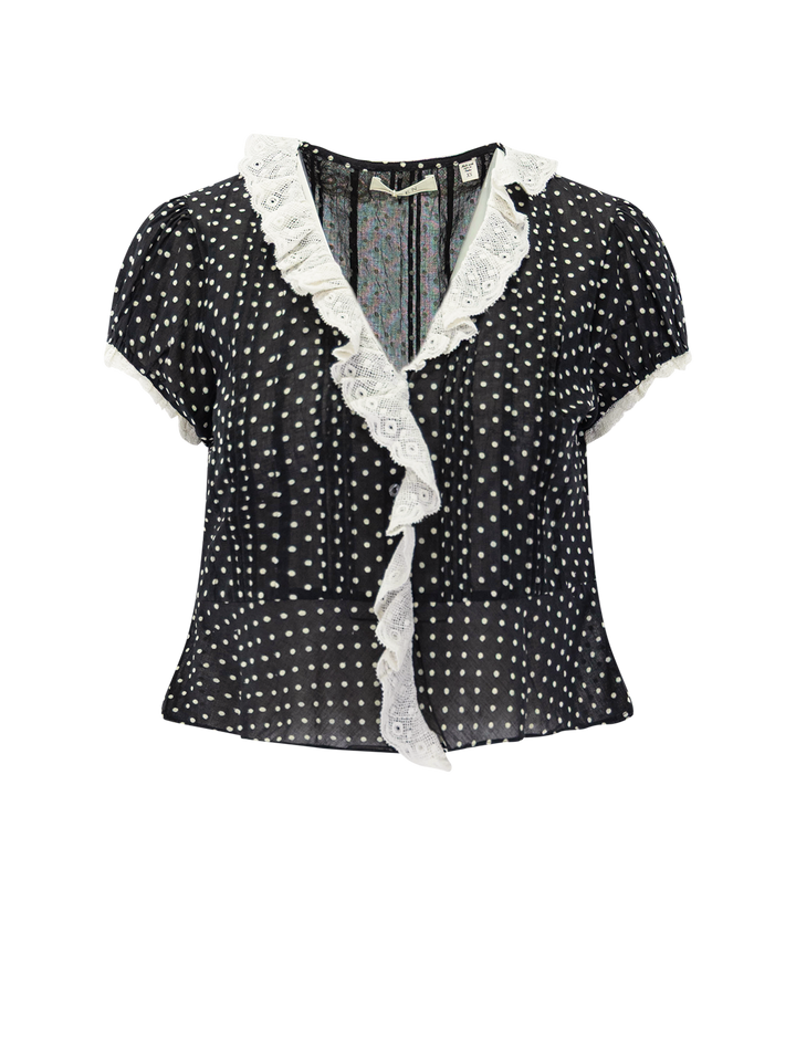 orella top in noir dot