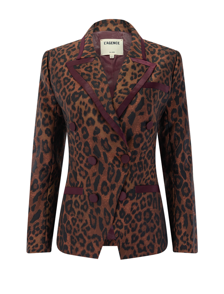 kyomi blazer in leopard