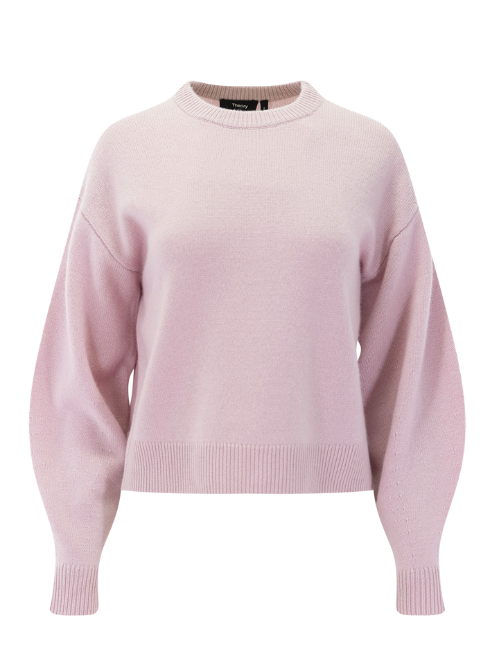cashmere pullover sweater in rose mauve