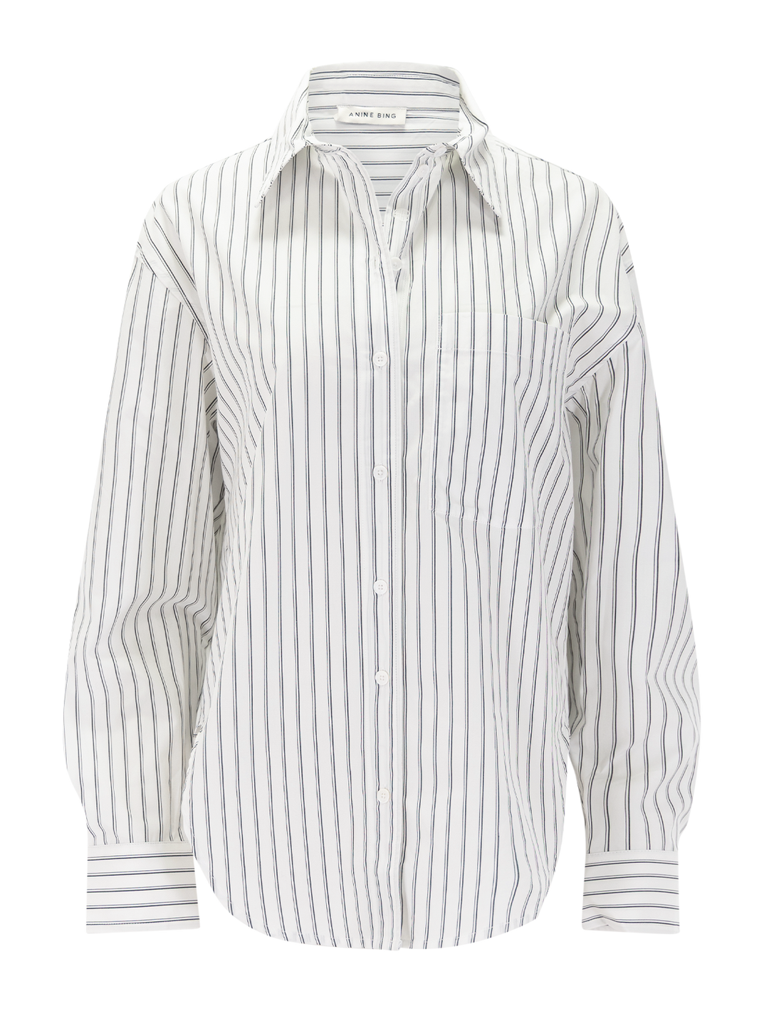 scott shirt in white and black stripe