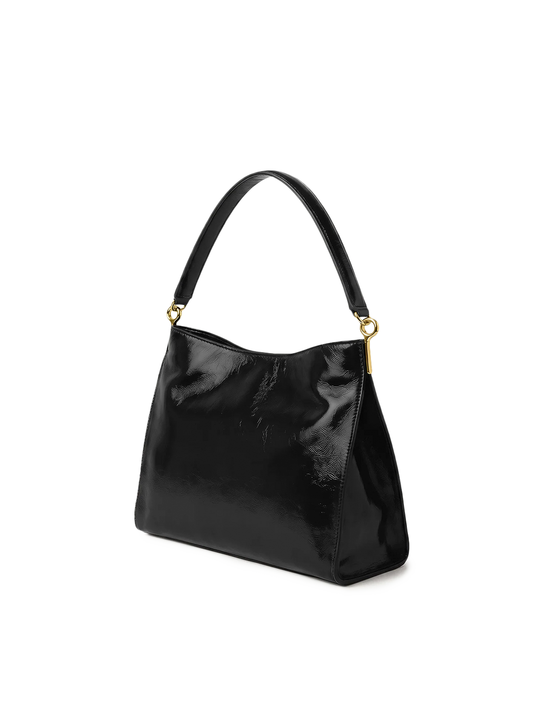 vida bag in black crinkle leather