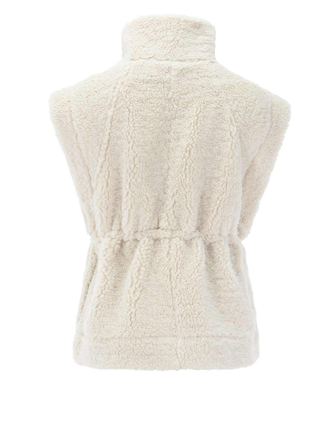 kylie teddy vest in off-white