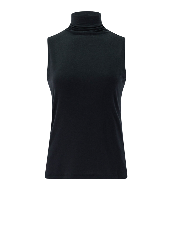 sleeveless turtleneck in black