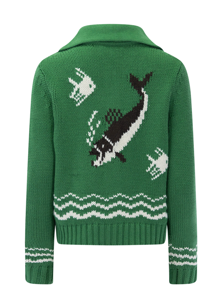 the bass cardigan in grove