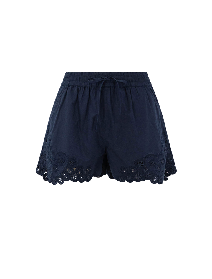 vivaldi embroidery short in navy