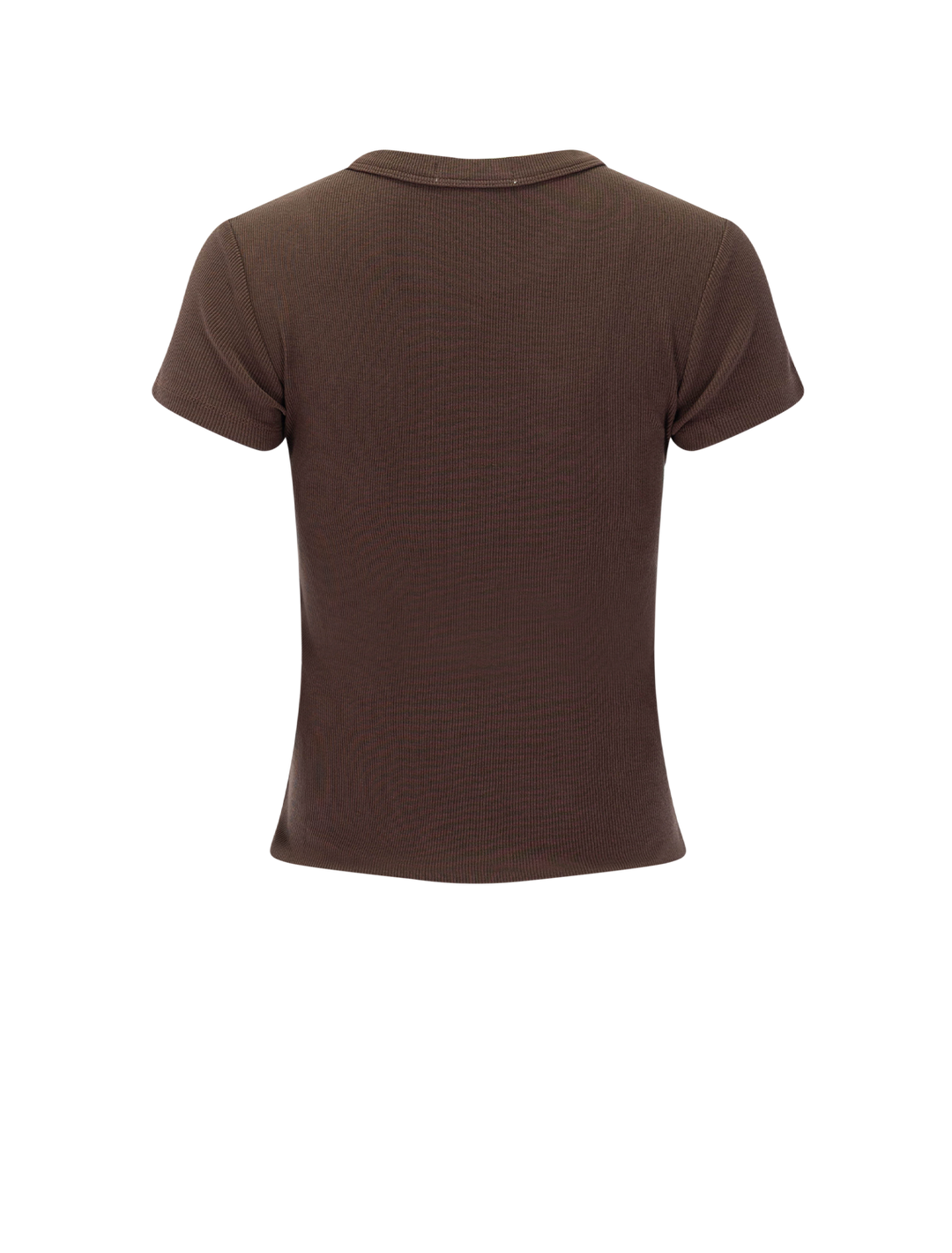 lexi rib crew tee in chocolate