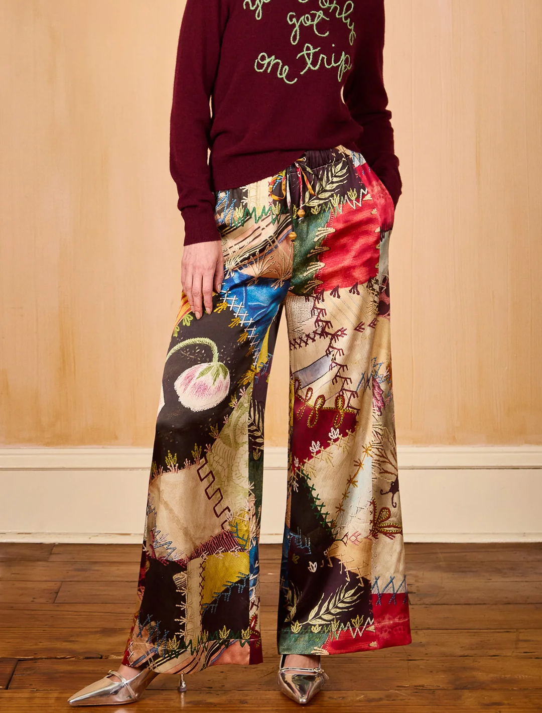 alexi pant in crazy quilt print