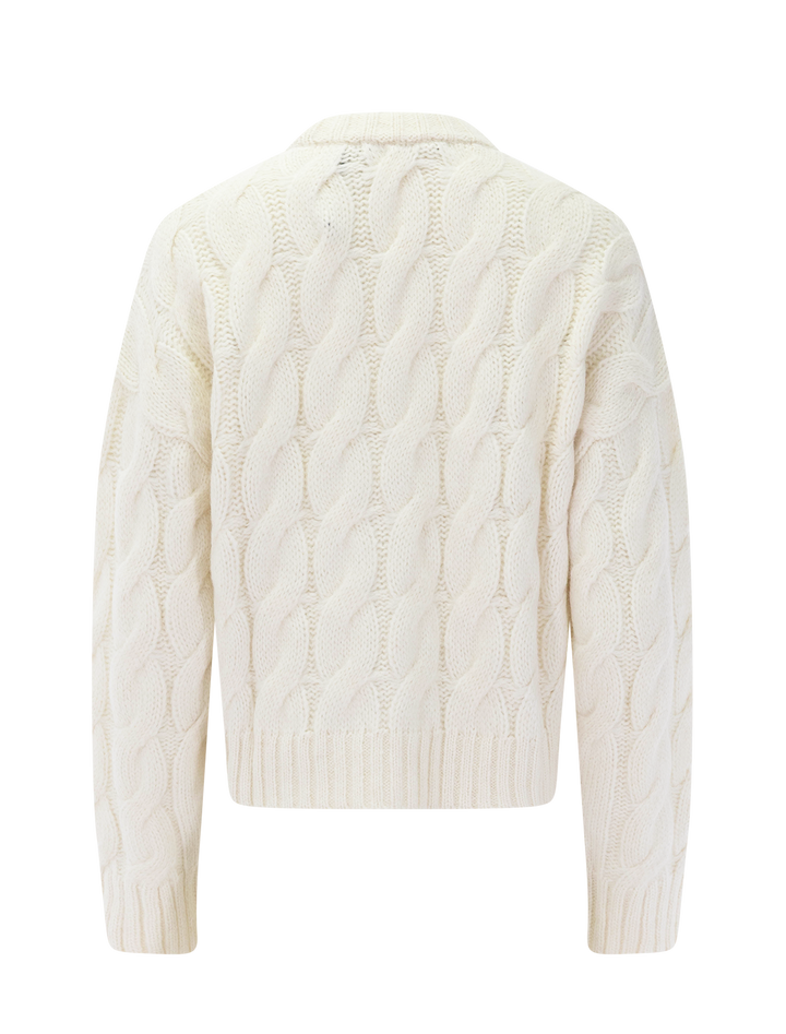 cable serena crewneck in ivory
