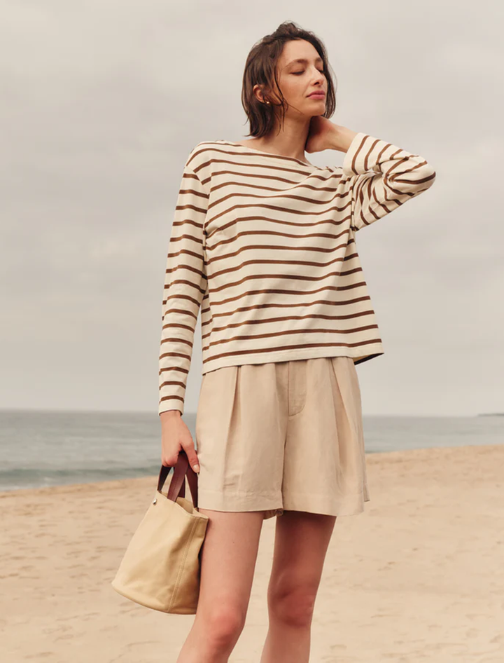 gem bucket bag in beige