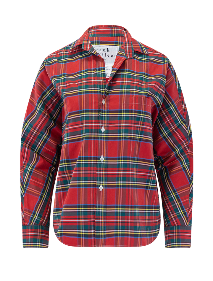 oona in red plaid