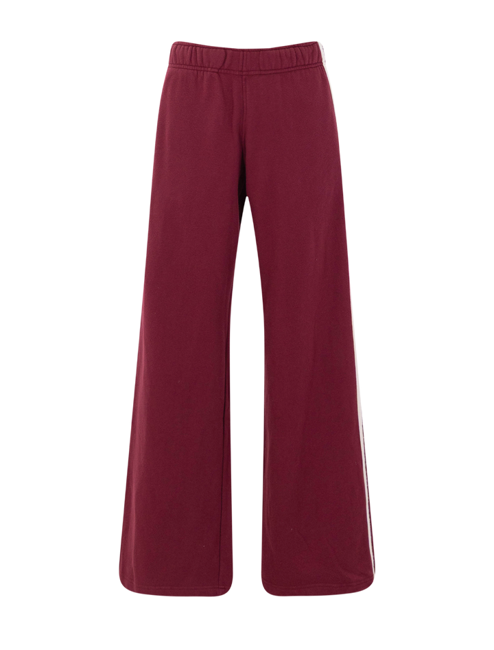 cloud 9 fleece track pant in cabernet