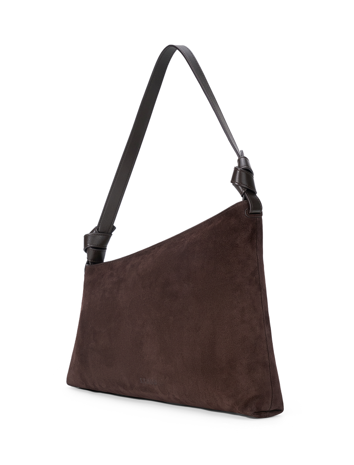 dani shoulder bag in espresso suede