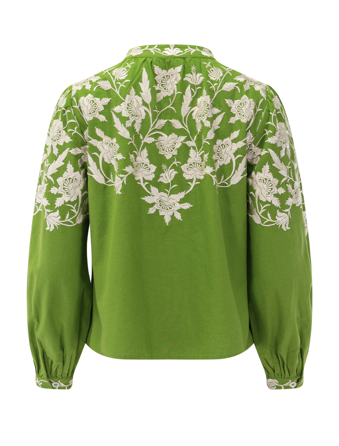 alina lace blouse in green