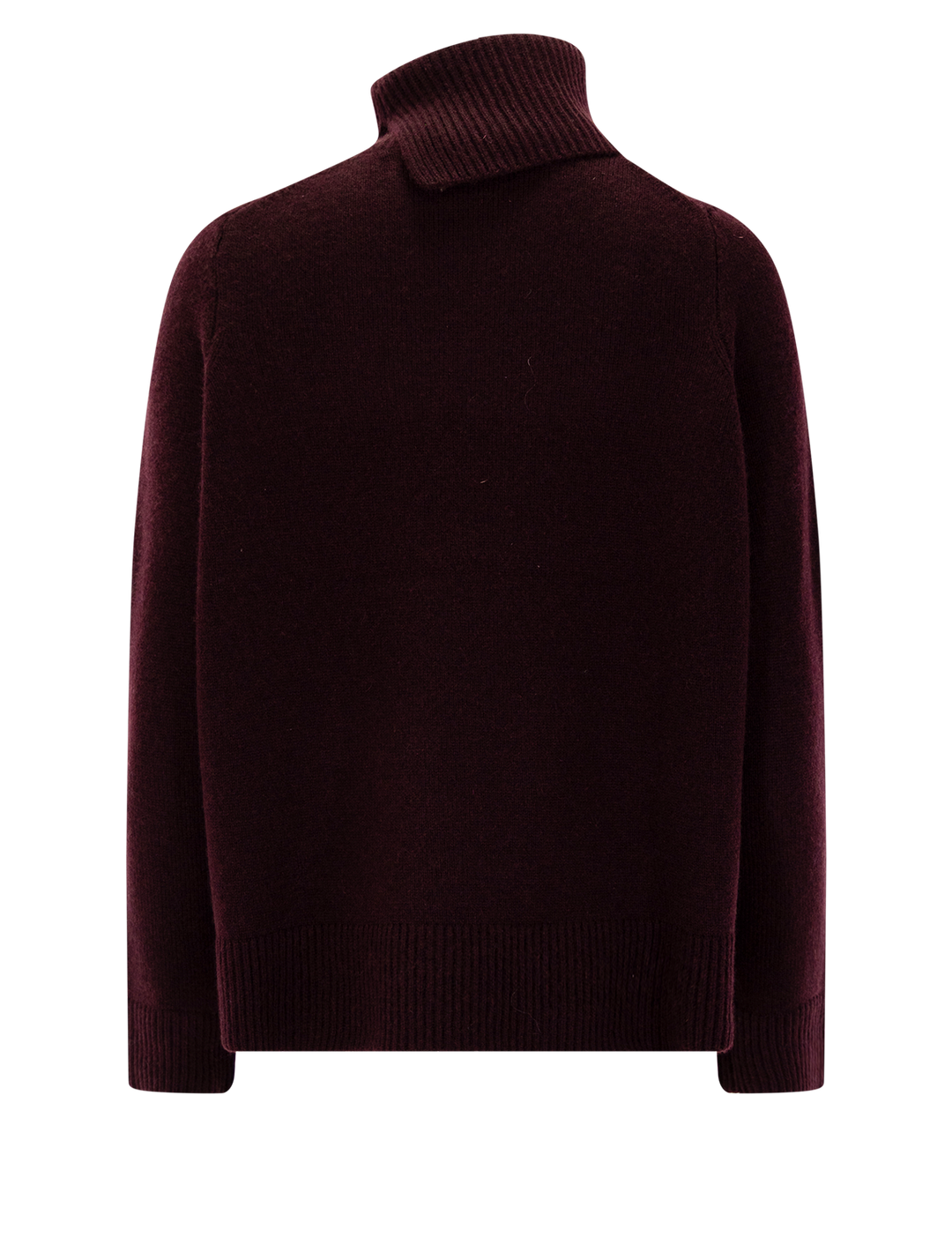 swing turtleneck slit sweater in plum