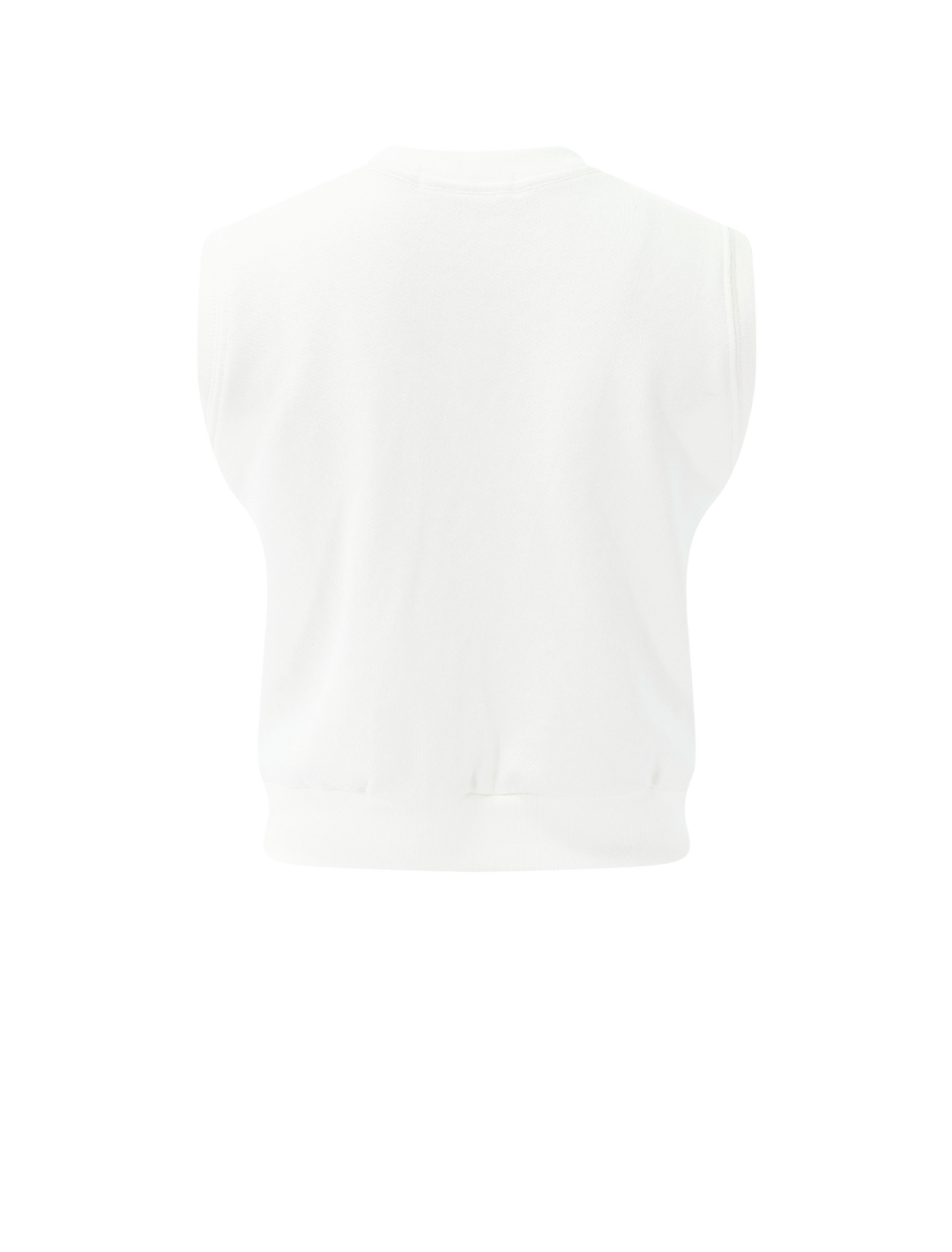 sloane terry split top in bright ivory
