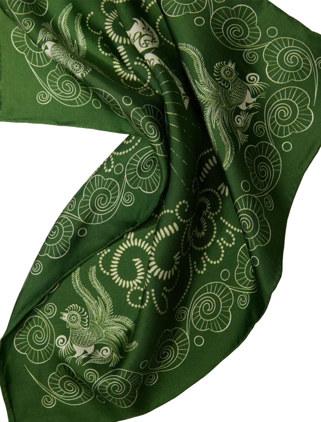 equestrian dreams silk bandana in green