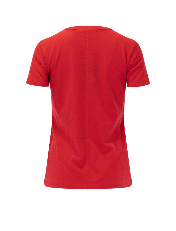 slub tee in red