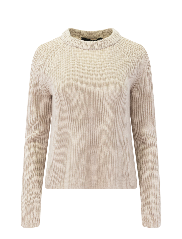 cashmere fisherman sweater in oatmeal