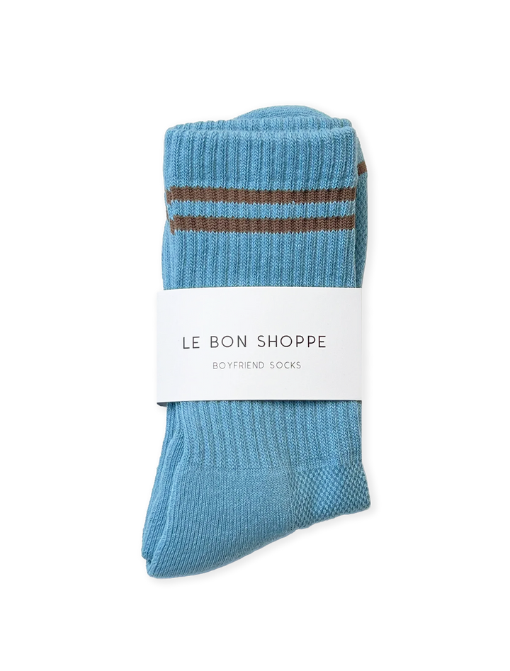 boyfriend socks in powder blue