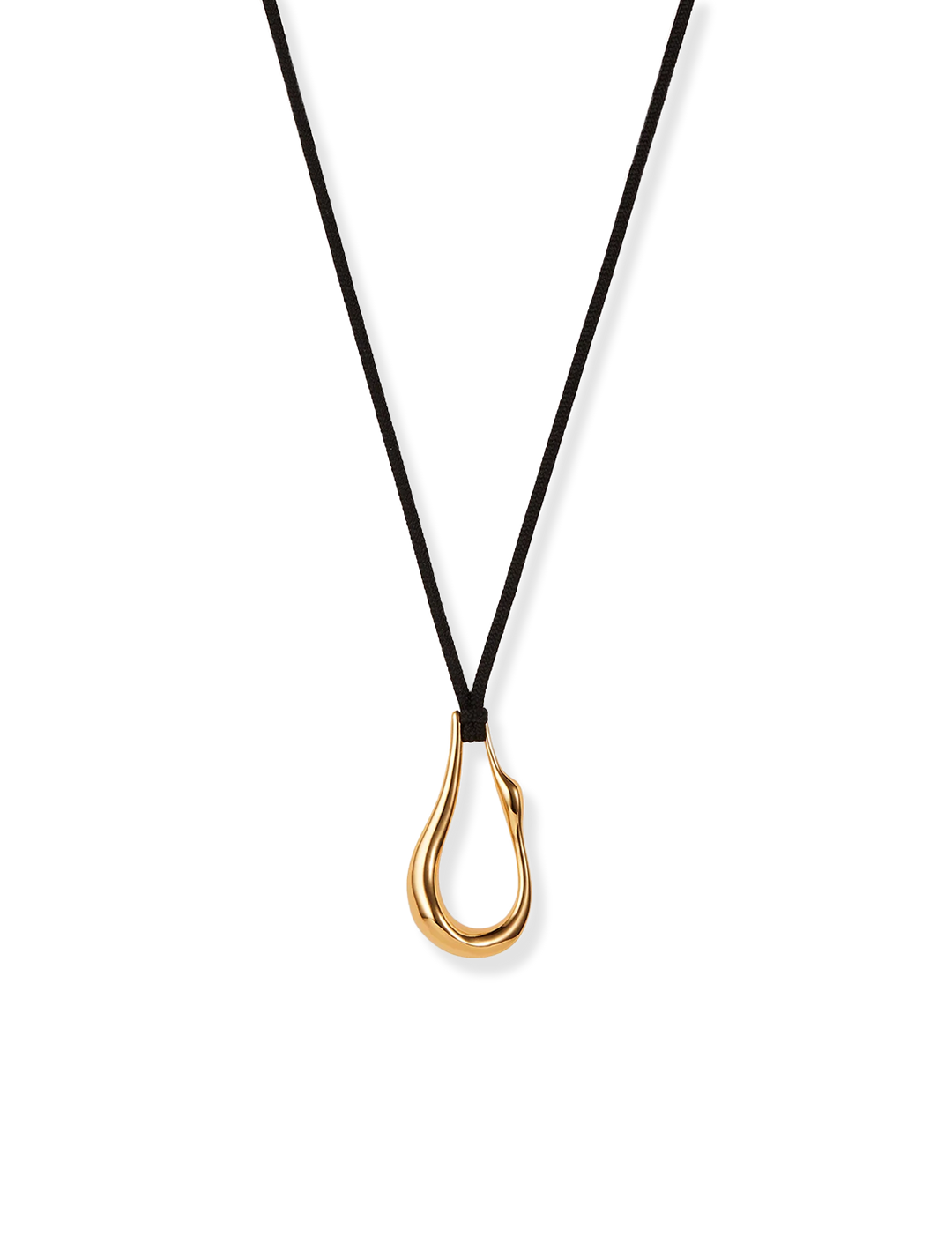egret rope necklace in gold