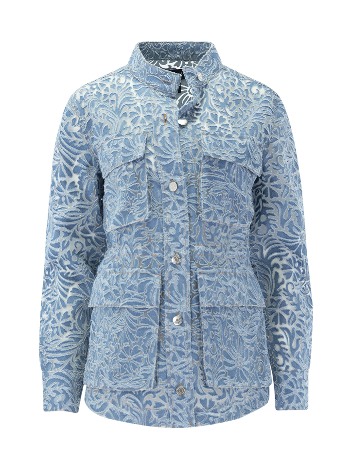 lane jacket with burnout floral